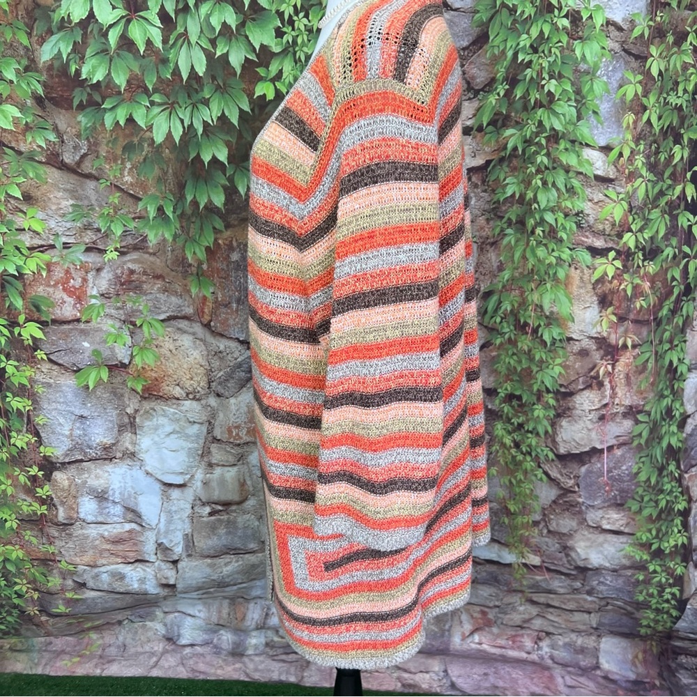 C.J. BANKS Multicolor Lightweight Single Button Cardigan, 1X - Picture 6 of 9